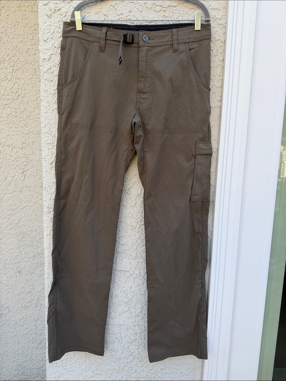 PrAna Men's Stretch Zion Brown Outdoor Straight Leg Hiking Pants Size 32